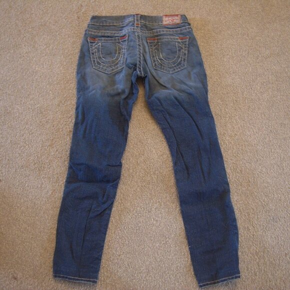 Like New Excellent Condition True Religion Women Super T Jeans sz 27 Made in USA - Picture 2 of 6